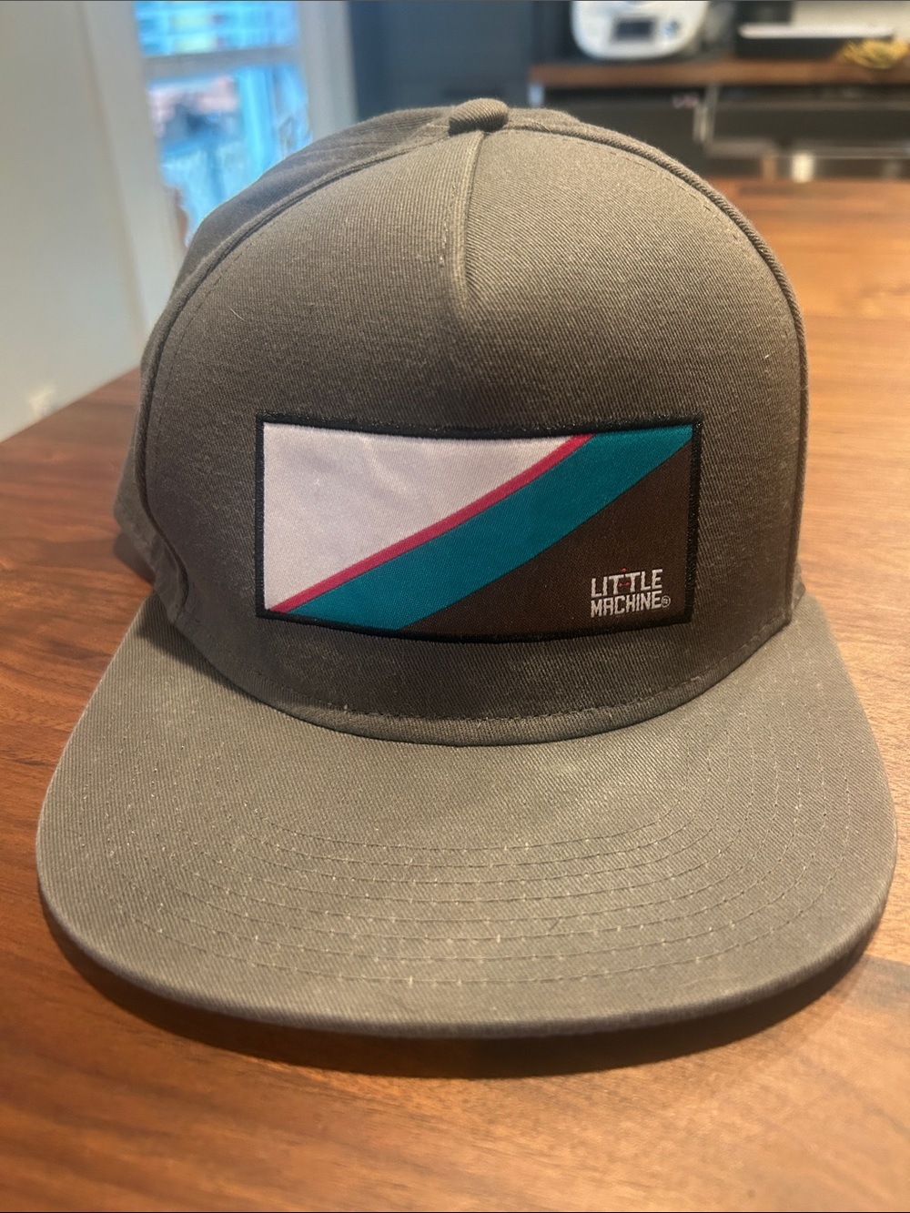 Little Machine Brewing Co Snapback Hat with Teal Accent